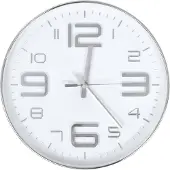vidaXL Wandklok 30 cm zilverkleurig