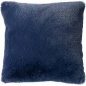 Dutch decor - ZAYA - Kussenhoes 45x45 cm - bontlook - effen kleur - Insignia Blue - donkerblauw