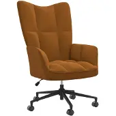 vidaXL Relaxstoel fluweel bruin