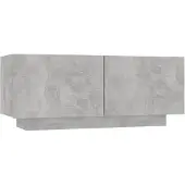 vidaXL Nachtkastje 100x35x40 cm bewerkt hout betongrijs