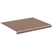 vidaXL Vervangingsdoek voor luifel 300x250 cm polyester bruin