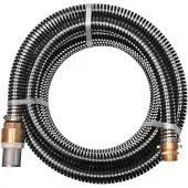 vidaXL Zuigslang met messing koppelingen 4 m 25 mm zwart