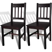 vidaXL Eetkamerstoelen hout bruin 2 st online kopen