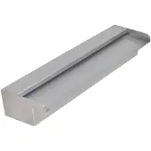 vidaXL Zwembadwaterval rechthoekig 45 cm roestvrij staal