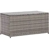 vidaXL Tuinbox 100x50x50 cm poly rattan grijs