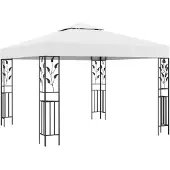 vidaXL Pavillon, 3x3 meter, wit, 180 g/m²