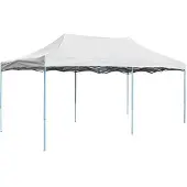 vidaXL Partytent inklapbaar 3x6 m staal wit