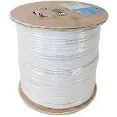Technetix Netwerk en coax kabel | 100 meter (Cat6, Wit)