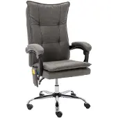 vidaXL Kantoormassagestoel stof grijs