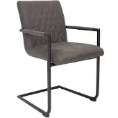 Dimehouse Eetkamerstoel Dean | textiel grijs 63x52x88x63 cm eetkamerstoelen | NADUVI