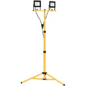 vidaXL Spotlight met statief LED 2x50 W warmwit