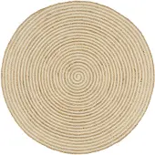 vidaXL Vloerkleed handgemaakt met spiraal ontwerp 150 cm jute wit