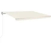 vidaXL Luifel automatisch uittrekbaar 450x300 cm crèmekleurig