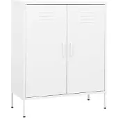vidaXL Opbergkast 80x35x101,5 cm staal wit
