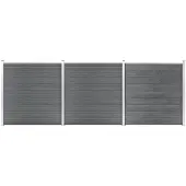 vidaXL Schutting 526x186 cm HKC grijs