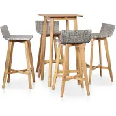 vidaXL 5-delige Tuinset massief acaciahout