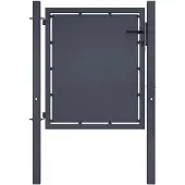 vidaXL Tuinpoort staal 100x75 cm antraciet