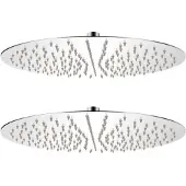 vidaXL Regendouchekop 2 st rond 40 cm roestvrij staal