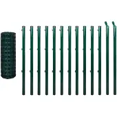 vidaXL Euro hek 25x1,5 m staal groen