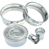 Kitchencraft Set van 11 uitstekers - geschulpte cirkel / rond - Kitchen Craft