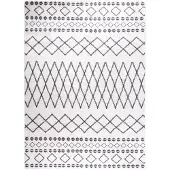 vidaXL Vloerkleed wasbaar 120x180 cm zwart en wit