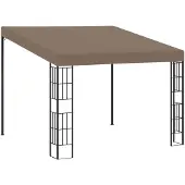 vidaXL Wandprieel 3x3 m stof taupe