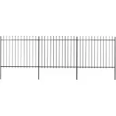vidaXL Tuinhek met speerpunt staal 504x150 cm zwart
