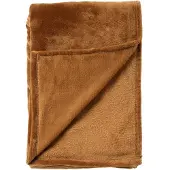 Dutch decor - CHARLIE - Plaid 200x220 cm - extra grote fleece deken - effen kleur - Tobacco Brown - bruin