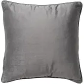 Dutch decor - FINN - Sierkussen 60x60 cm - velvet - effen kleur - Micro Chip - lichtgrijs