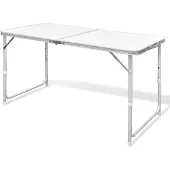 vidaXL Campingtafel inklapbaar en verstelbaar 120x60 cm aluminium