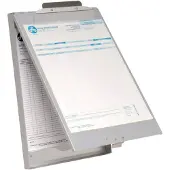 Westcott aluminium klembord met opbergvak top-mechanisme A4 staand