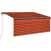 vidaXL Luifel automatisch uittrekbaar rolgordijn 3,5x2,5m oranje bruin
