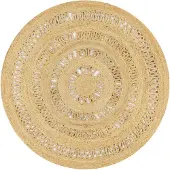 vidaXL Vloerkleed handgemaakt 120 cm gevlochten jute