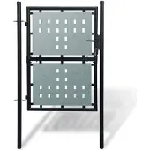 vidaXL Zwarte enkele deur schuttingpoort 100x200 cm