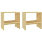 vidaXL Nachtkastjes 2 st 40x30,5x40 cm massief grenenhout