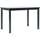 vidaXL Eettafel 114x71x75 cm massief rubberwood zwart