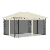 vidaXL - Prieel met Klamboe - 180 - g/m² - 4x3x2,73 - m - crème