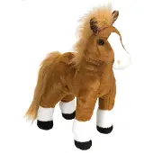 Wild republic knuffel paard junior 30 cm pluche bruin/wit