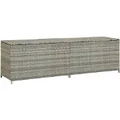 vidaXL Tuinbox 200x50x60 cm poly rattan grijs