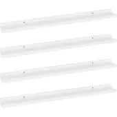 vidaXL Wandschappen 4 st 80x9x3 cm wit