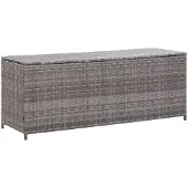 vidaXL Tuinbox 150x50x60 cm poly rattan grijs