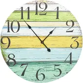 vidaXL Wandklok 60 cm MDF meerkleurig
