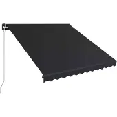 vidaXL Luifel handmatig uittrekbaar 350x250 cm antraciet