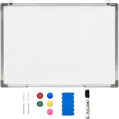 vidaXL Whiteboard magnetisch 70x50 cm staal wit