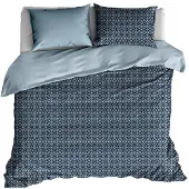 De Witte Lietaer Dekbedovertrek Nickel Blue Fog Satijn-200 x 200 / 220 cm | 2-Persoons