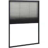 vidaXL Raamhor plissé 80x120 cm aluminium antracietkleurig