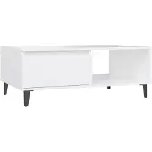 vidaXL Salontafel 90x60x35 cm bewerkt hout wit