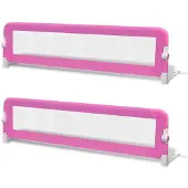 vidaXL Kinderbedhekjes 2 st 150x42 cm roze