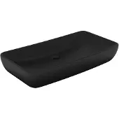 vidaXL Wastafel rechthoekig 71x38 cm keramiek matzwart