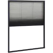 vidaXL Raamhor plissé 60x80 cm aluminium antracietkleurig